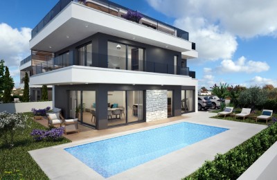 Porec - Luxury modern villa with pool, near the sea - under construction