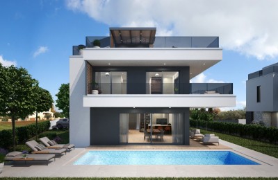 Porec - Luxury modern villa with pool, near the sea - under construction